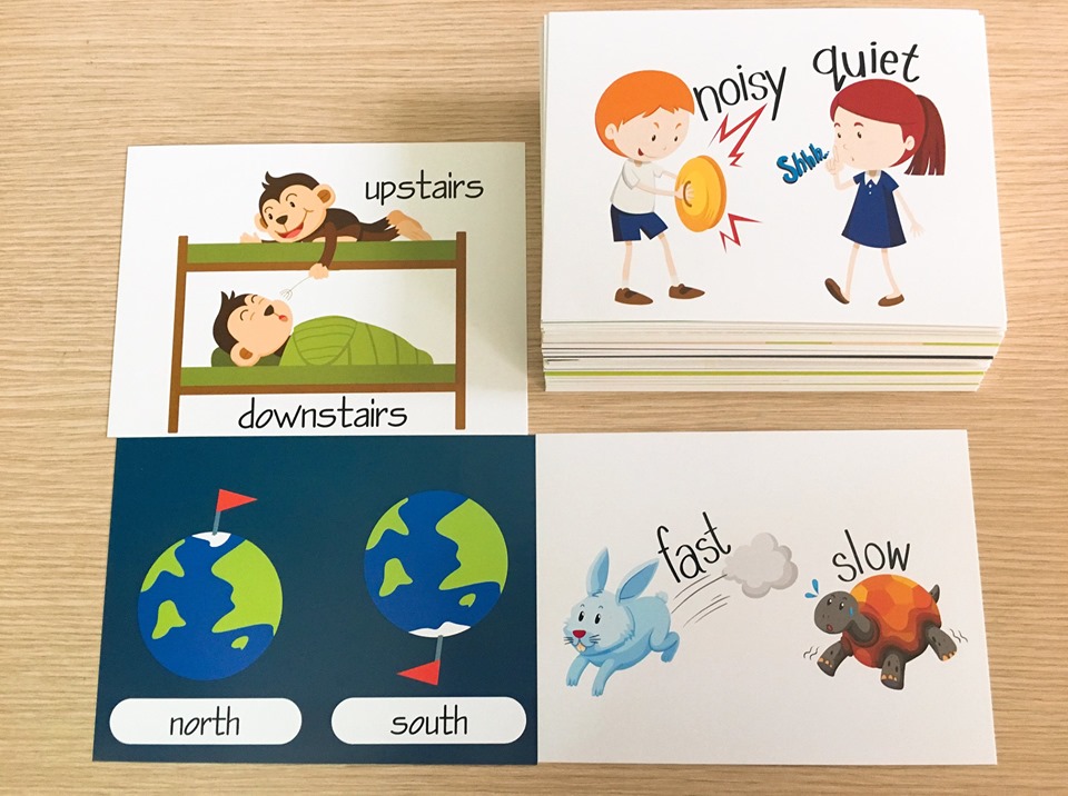 Flashcard - Bộ 100 thẻ từ vựng trái nghĩa
