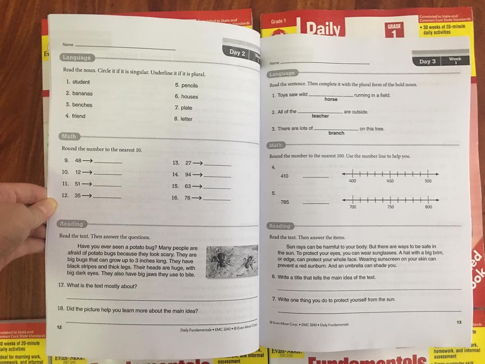 Daily Fundamentals - Sách tích hợp Maths, Language & Reading