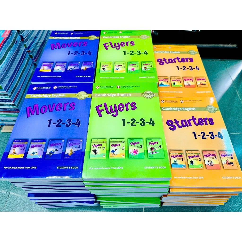 Starter, Movers, Flyer - In gộp 4q năm 2018-2022 - Tặng kèm file MP3