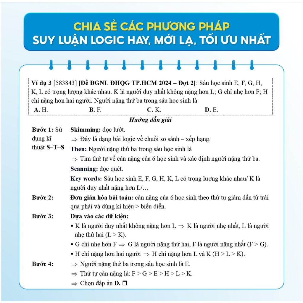 APT - ĐGNL ĐHQG TP.HCM - Tổng ôn Phần tư duy logic