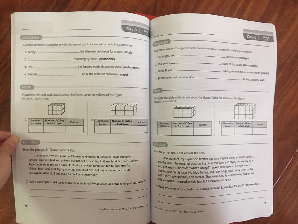 Daily Fundamentals - Sách tích hợp Maths, Language & Reading