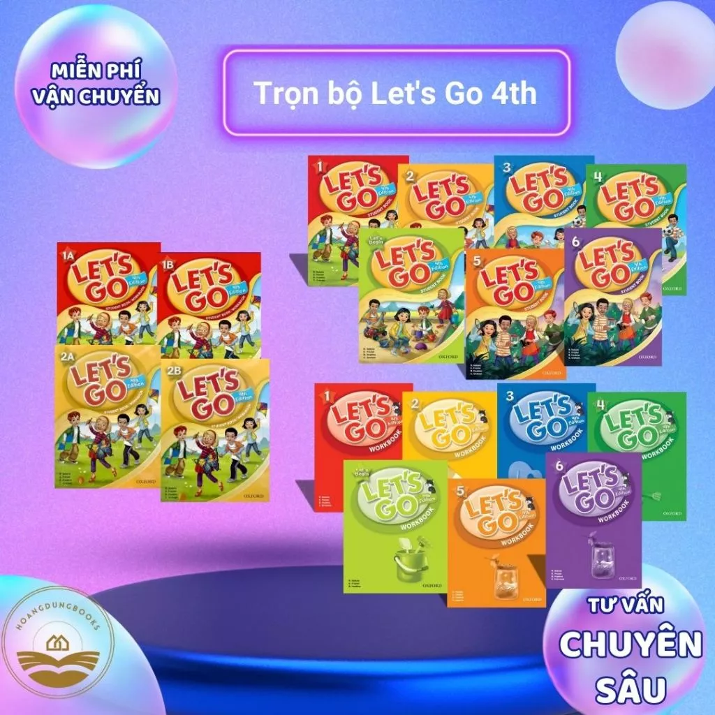 Sách Let’s Go 4th Edition – Let’s Go  Begin, 1, 2, 3, 4, 5  (Work Book + Student Book kèm file nghe )