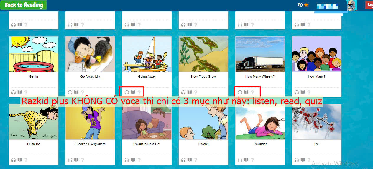 Tài khoản Razkids Plus + Vocabulary - Gói 1 năm