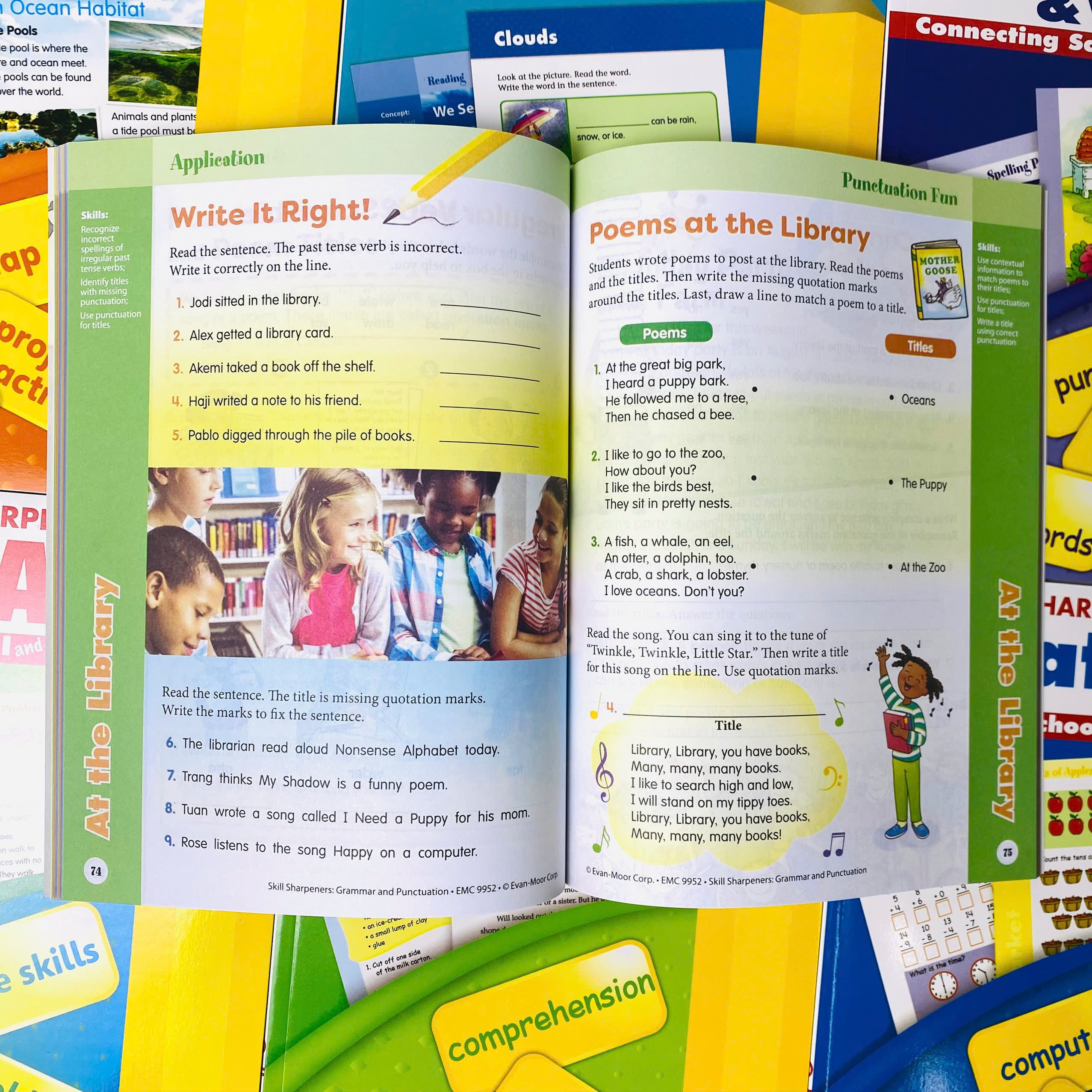 Skill Sharpeners - Level 2 - 8 quyển - Evan Moor - Cho bé 7-8 tuổi