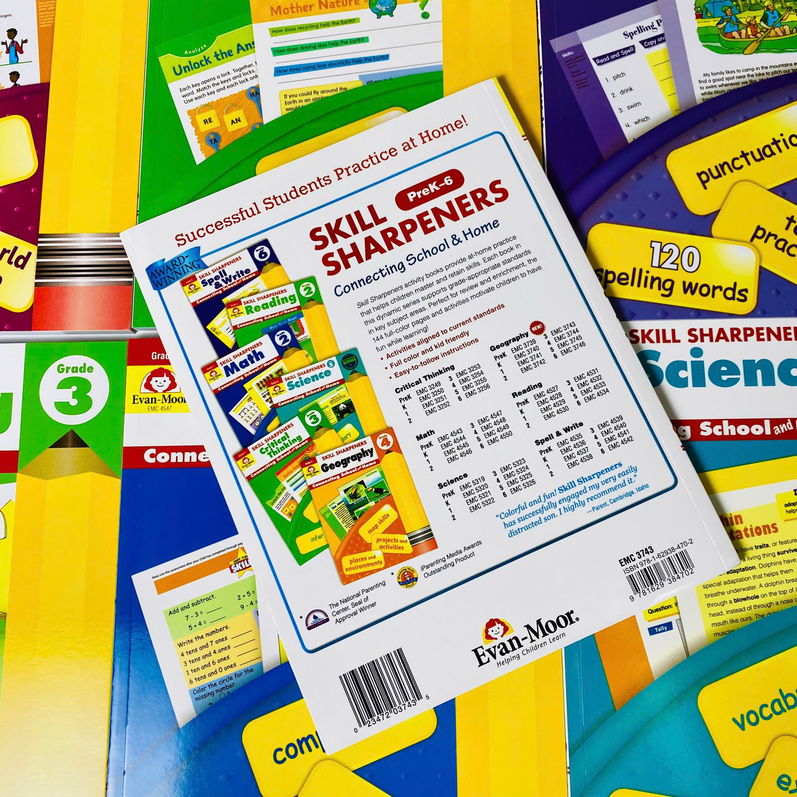 Skill Sharpeners - Level 3 - Trọn bộ 8 quyển - Evan Moor - Cho bé 8-9 tuổi