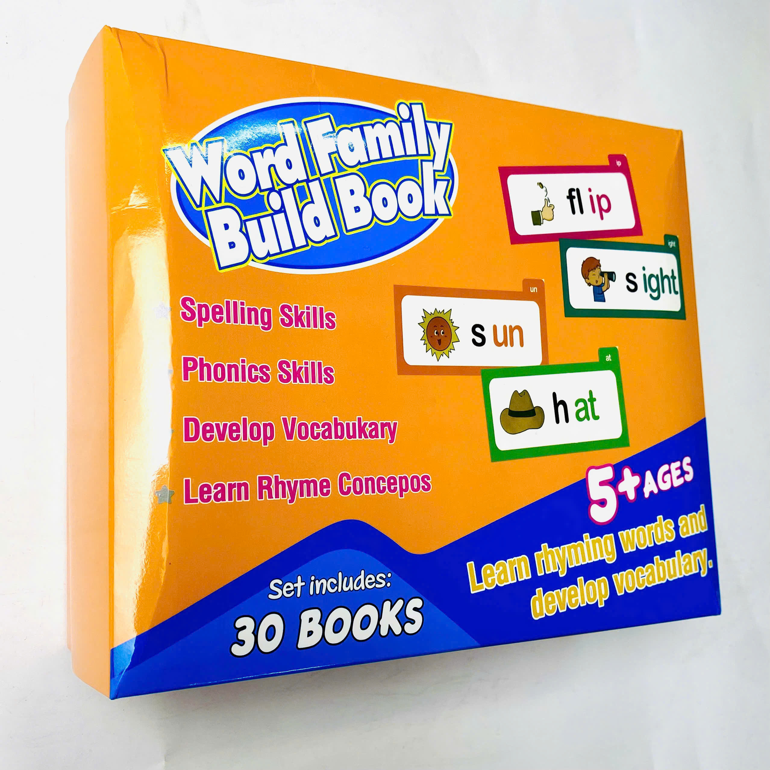 Word Family Build Book - Bộ flipbook luyện âm vần tiếng Anh chuẩn giáo trình Mỹ cho bé từ 5 tuổi