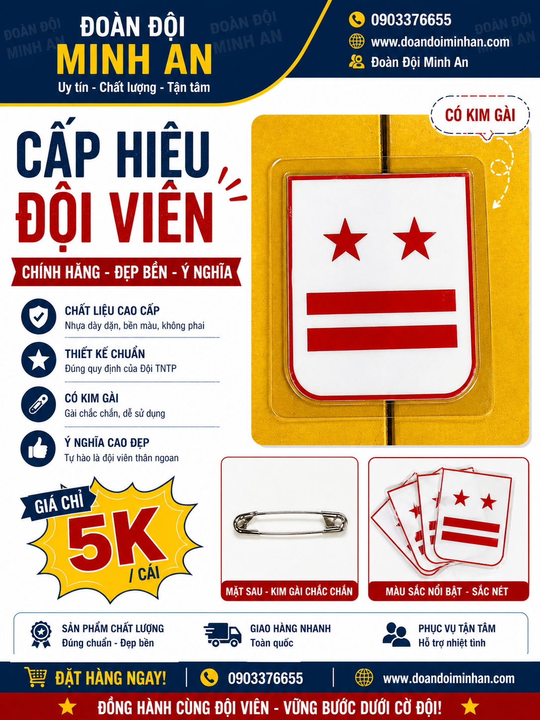 CẤP HIỆU ĐỘI VIÊN