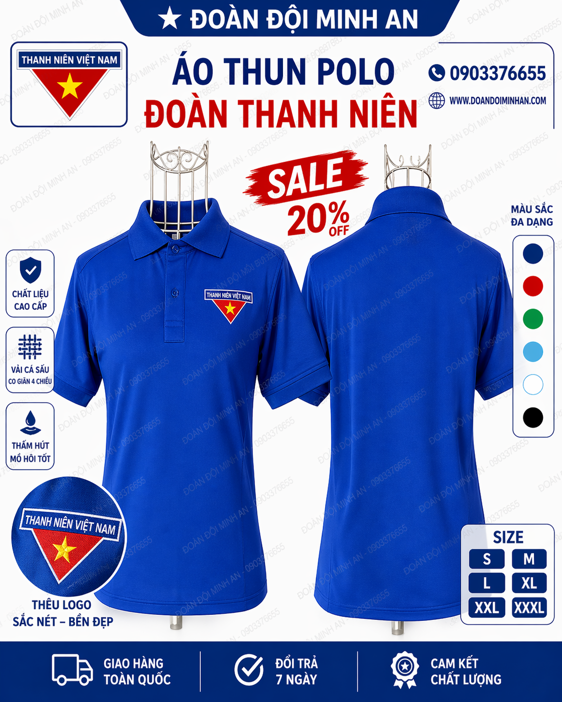 ÁO THUN POLO ĐOÀN THANH NIÊN