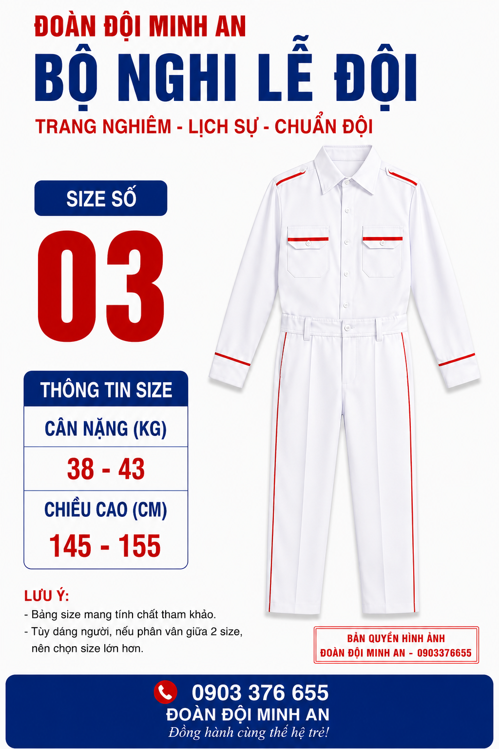 ĐỒNG PHỤC NGHI LỄ ĐỘI- BỘ DÀI