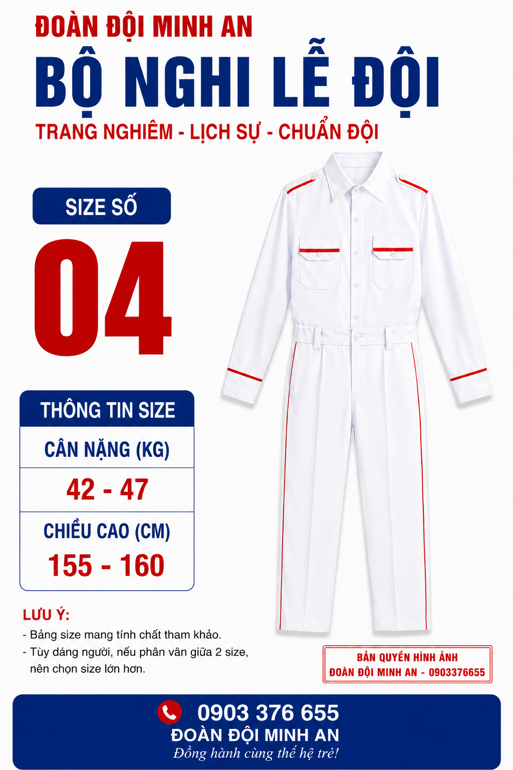 ĐỒNG PHỤC NGHI LỄ ĐỘI- BỘ DÀI