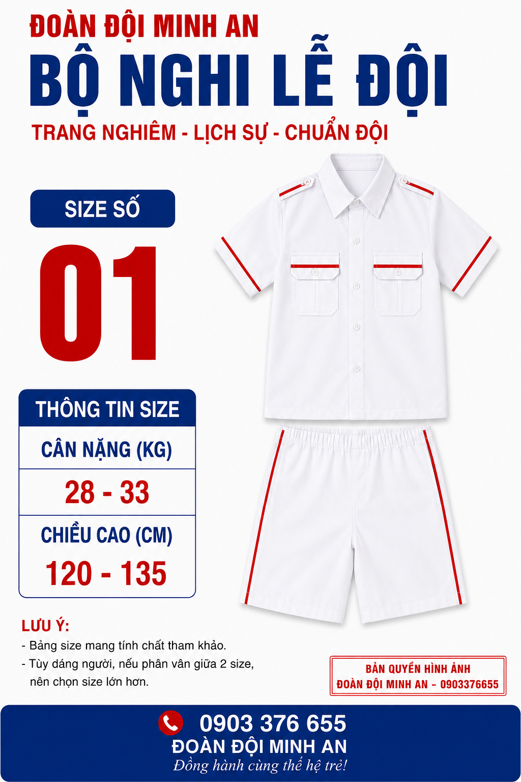 ĐỒNG PHỤC NGHI LỄ ĐỘI- BỘ CỌC