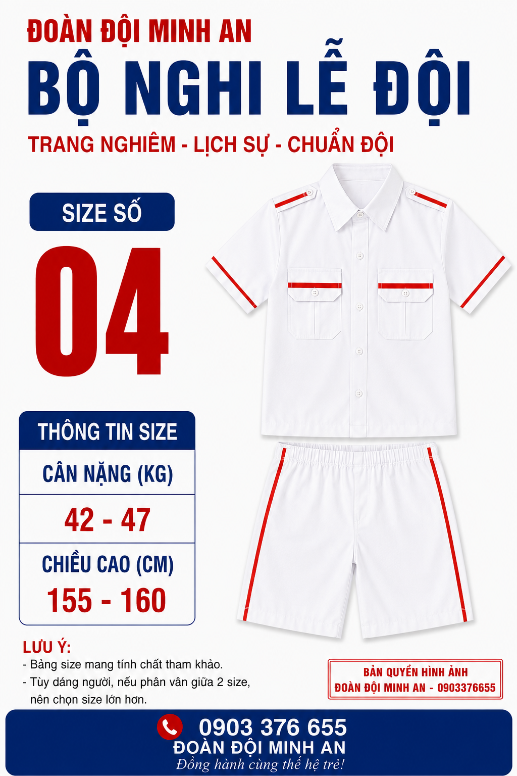 ĐỒNG PHỤC NGHI LỄ ĐỘI- BỘ CỌC