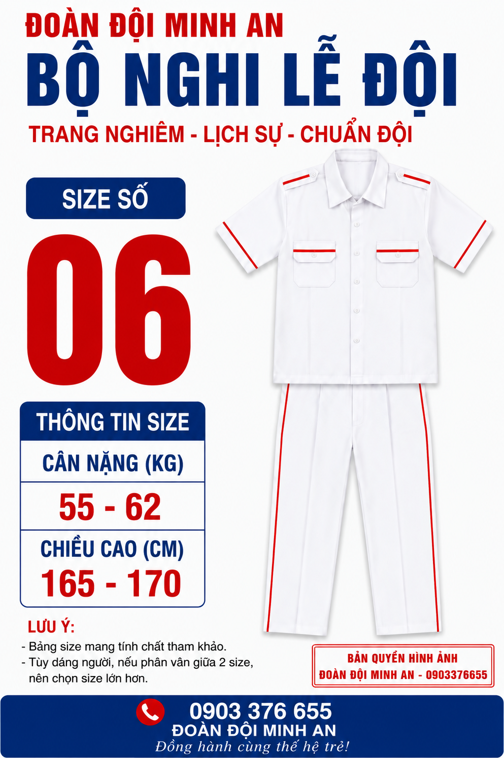 ĐỒNG PHỤC NGHI LỄ ĐỘI- BỘ DÀI CỌC