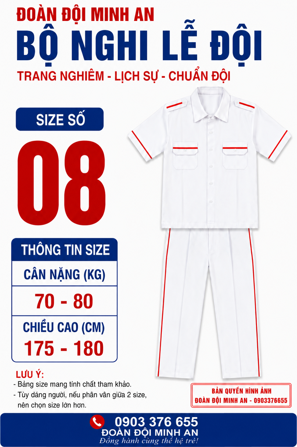 ĐỒNG PHỤC NGHI LỄ ĐỘI- BỘ DÀI CỌC