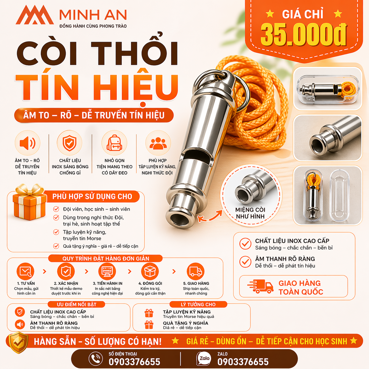 CÒI THỔI TÍN HIỆU MORSE TRÒN