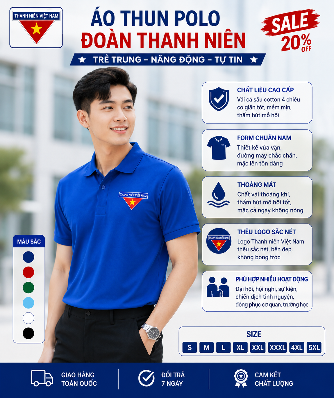 ÁO THUN POLO ĐOÀN THANH NIÊN