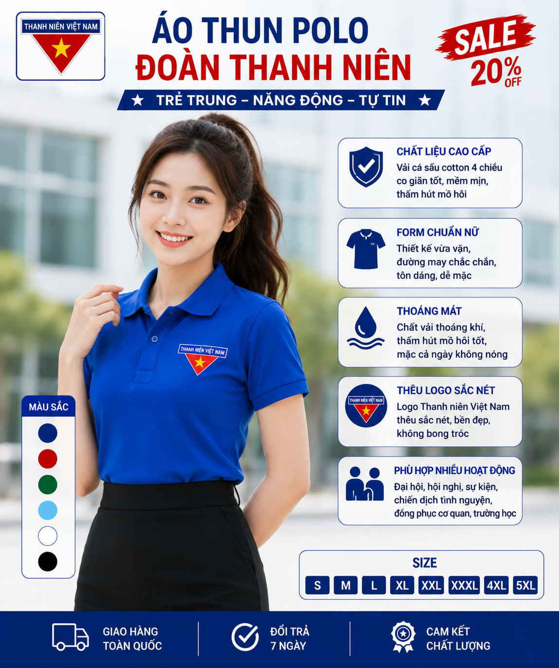 ÁO THUN POLO ĐOÀN THANH NIÊN