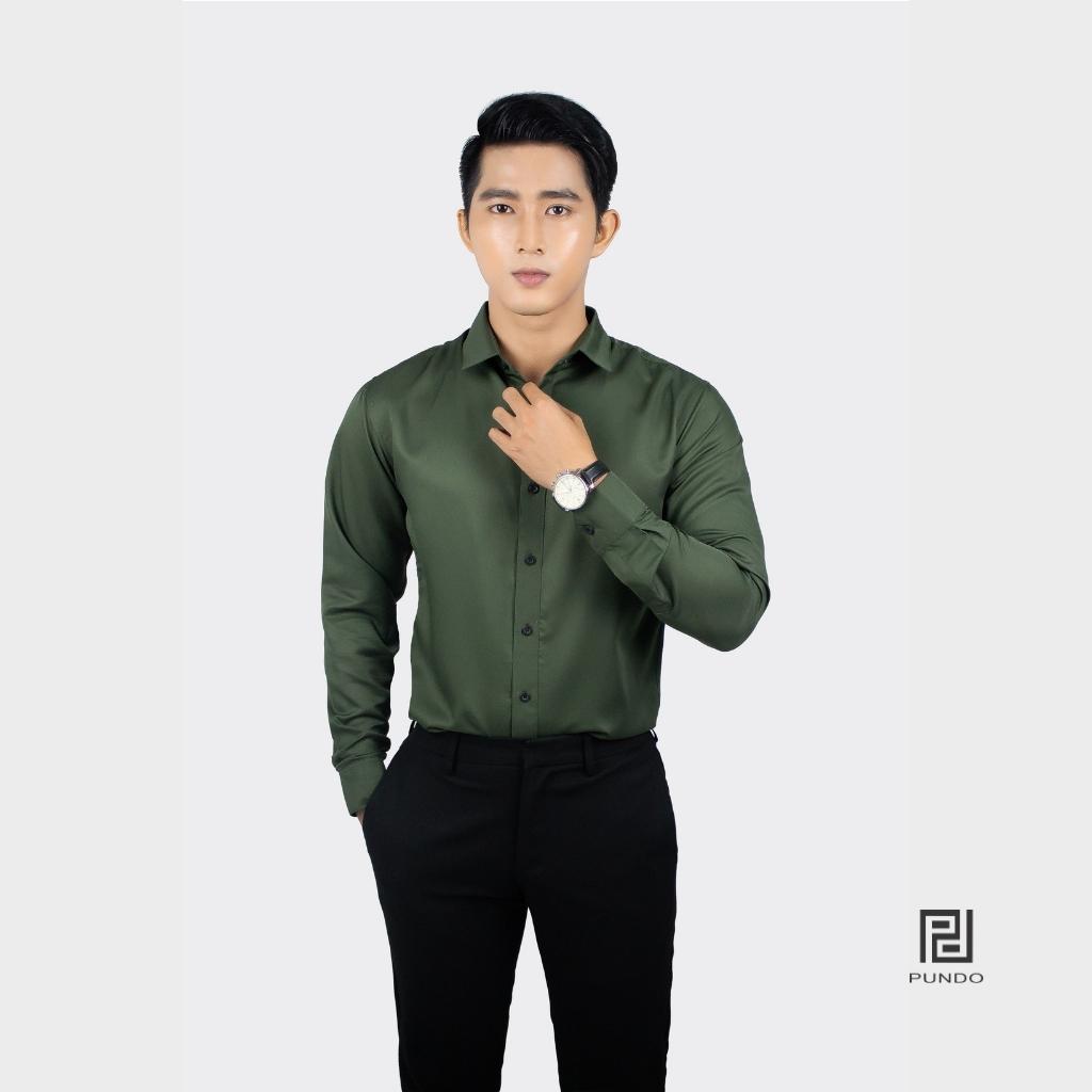 Bí kíp phối đồ với áo sơ mi nam xanh rêu cực đẹp cực thời trang  May10