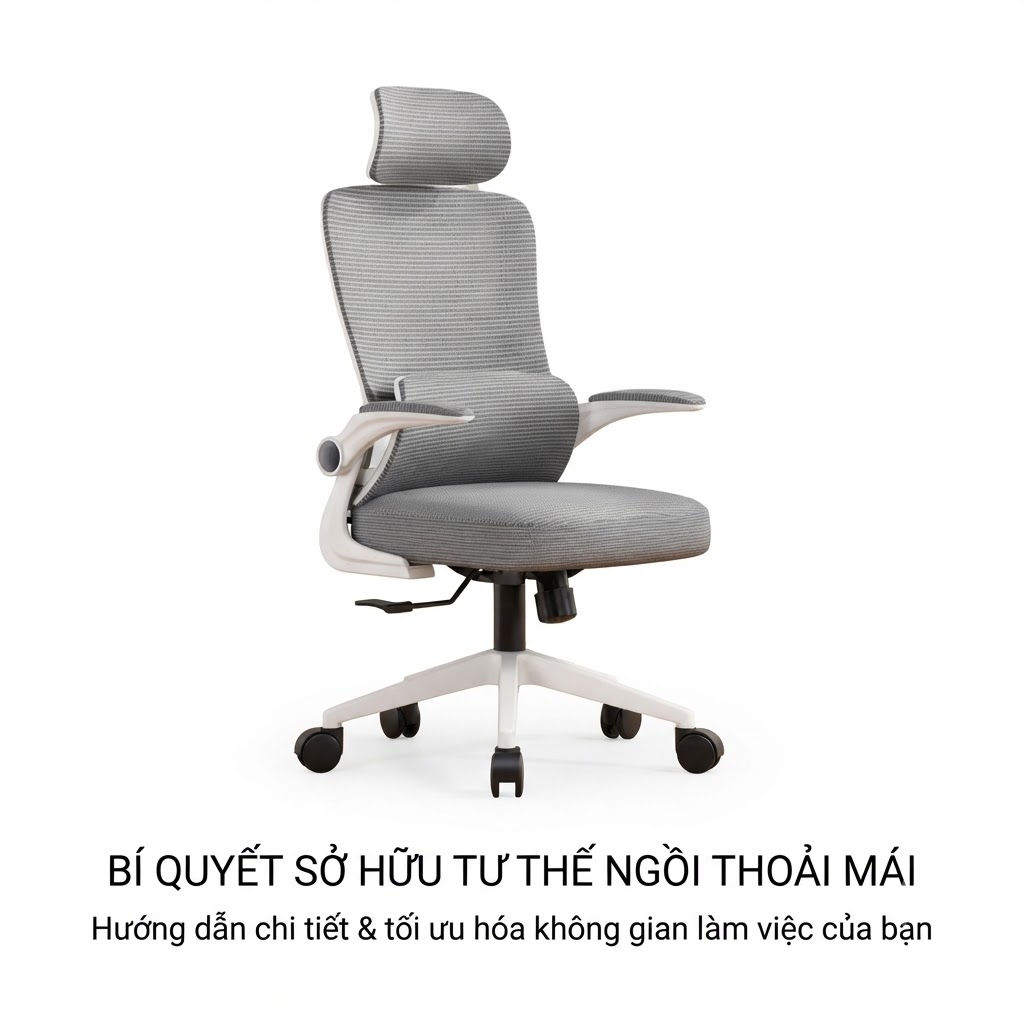 Bí Quyết Sở Hữu Tư Thế Ngồi Chuẩn Không Đau Mỏi Với Ghế Công Thái Học 418 Xám