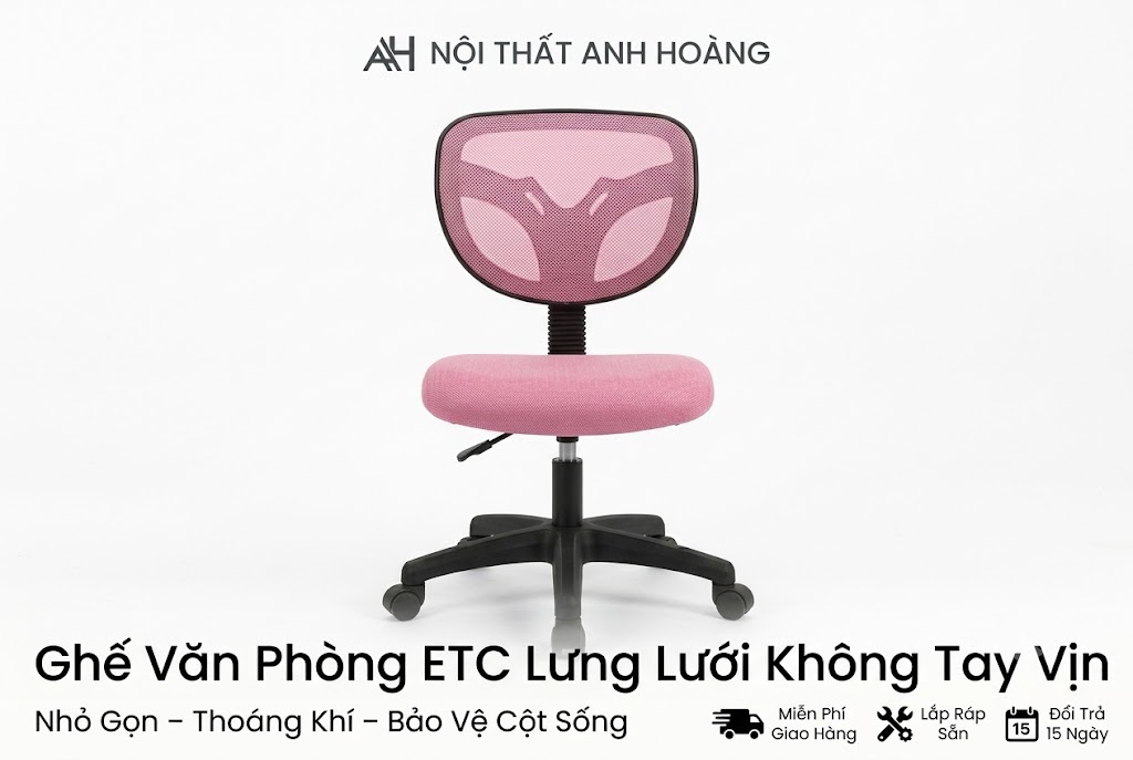 Bí Quyết Chọn Ghế Xoay Văn Phòng Chuẩn Ergonomic Bảo Vệ Cột Sống: Review Chi Tiết Dòng Ghế ETC