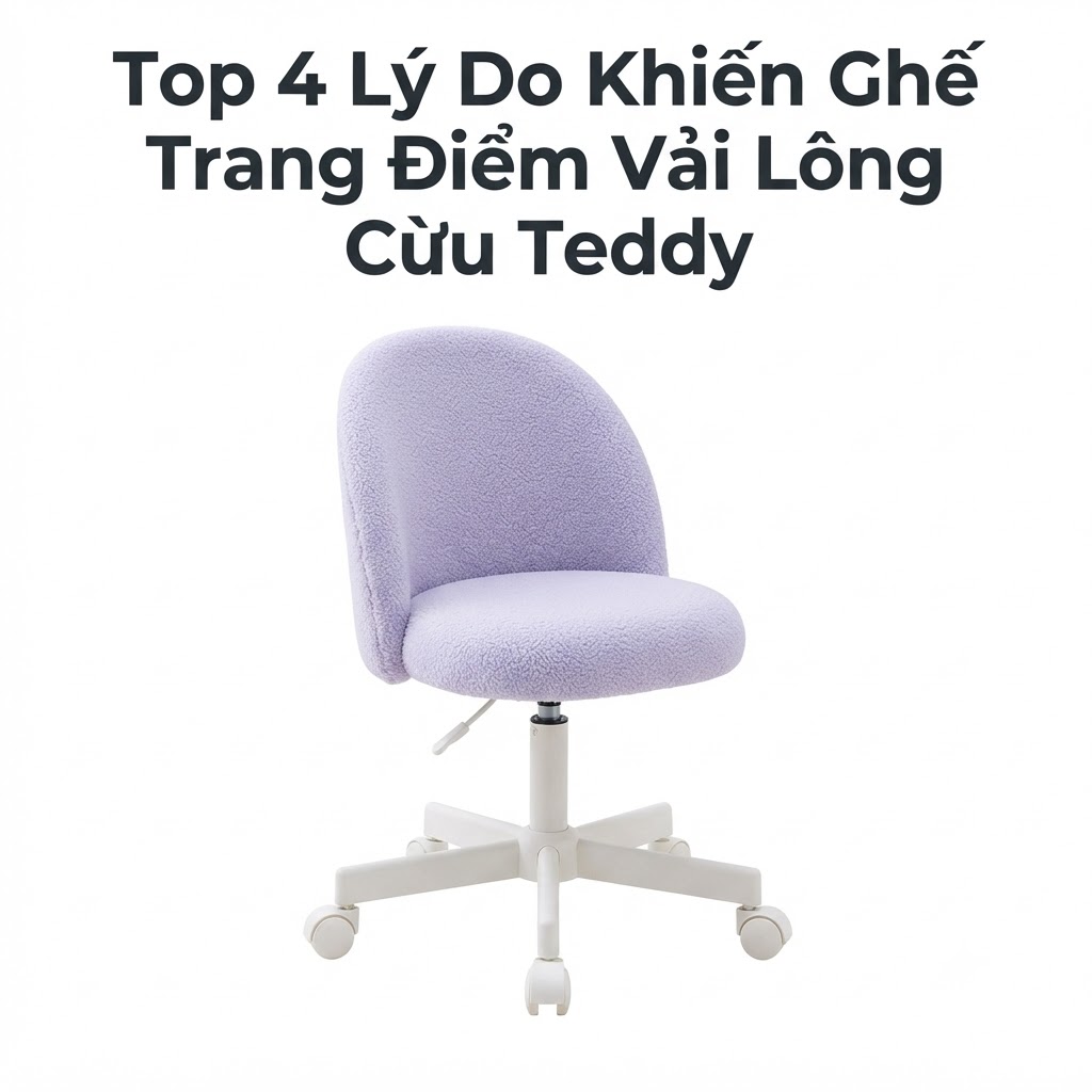 Top 4 Lý Do Khiến Ghế Trang Điểm Vải Lông Cừu Teddy Trở Thành 
