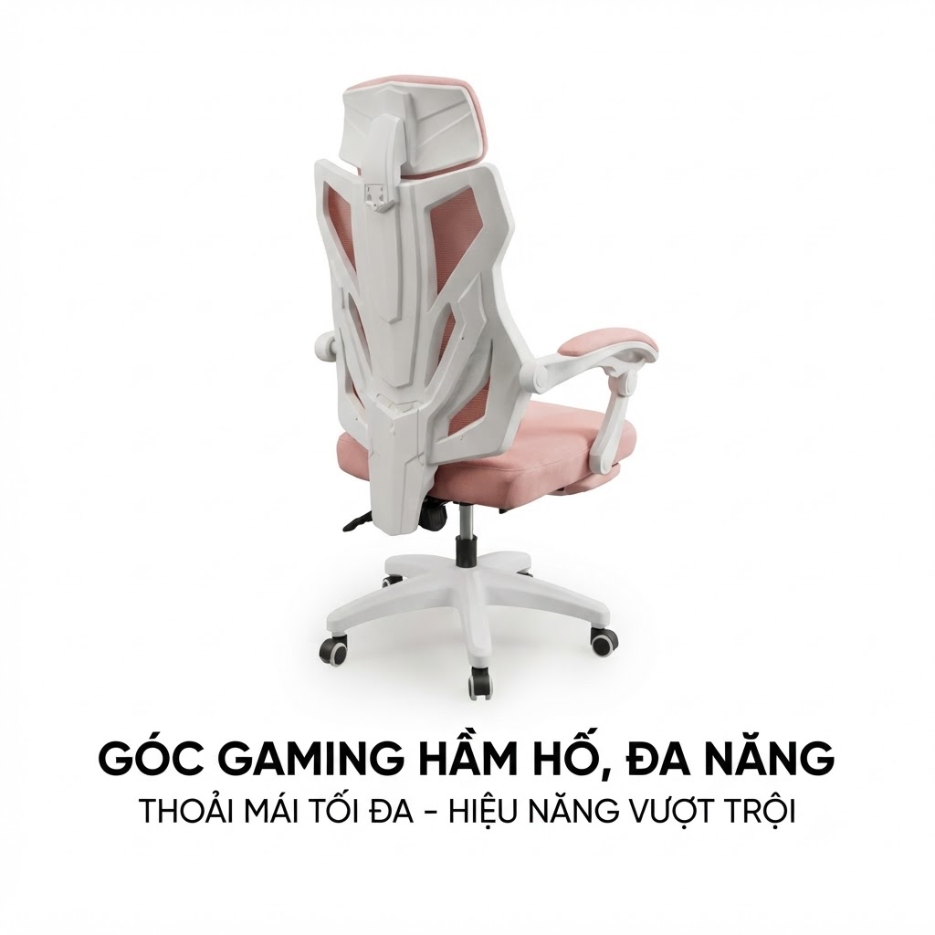 [Góc Gaming Hầm Hố & Đa Năng]: Trải Nghiệm Đỉnh Cao Cùng Ghế Xoay Model 302 Pink