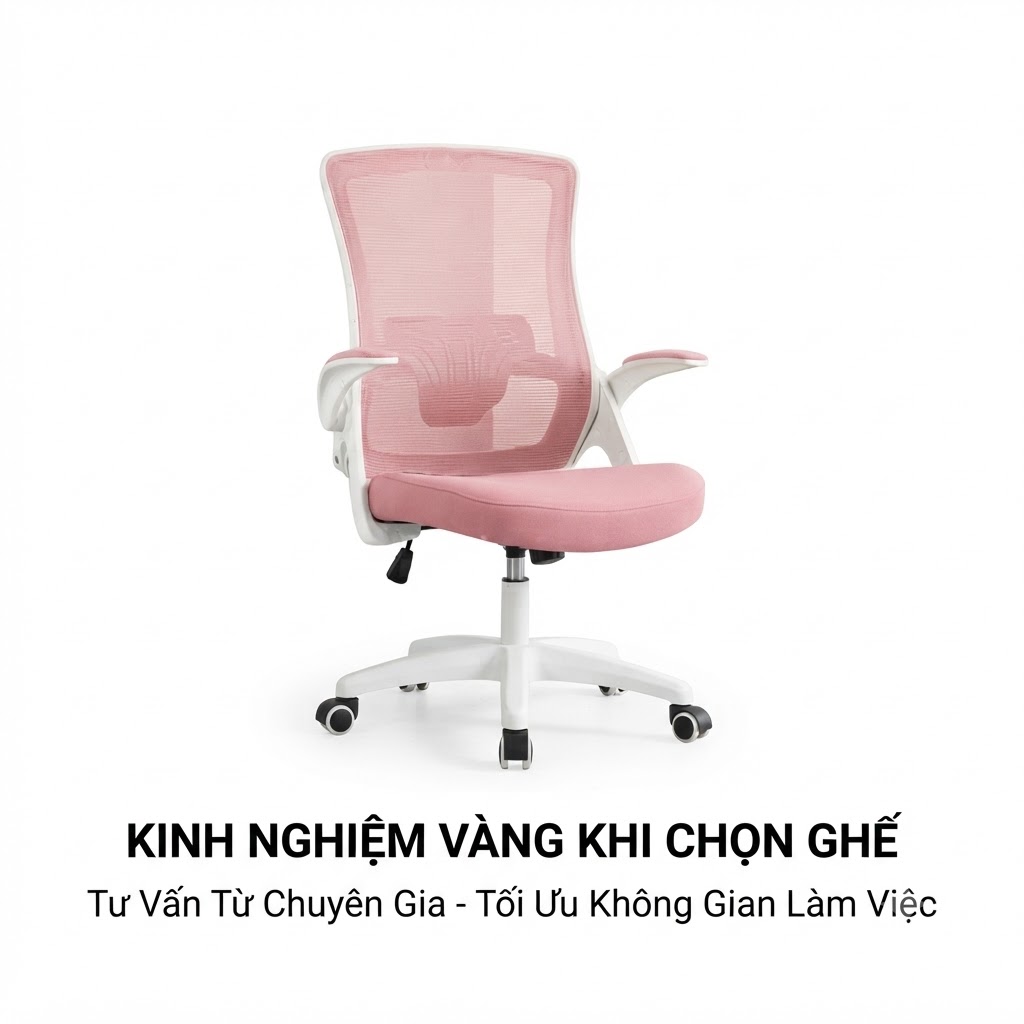 Kinh Nghiệm Vàng Chọn Mua Ghế Xoay Lưới Bền Đẹp: Review Ghế Xoay Văn Phòng Lưng Lưới DBS Pink