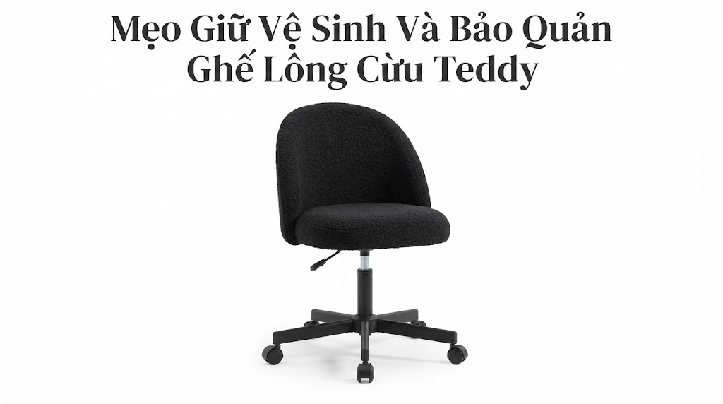 Mẹo Giữ Vệ Sinh Và Bảo Quản Ghế Lông Cừu Teddy Luôn Mềm Mại, Sạch Sẽ Như Mới