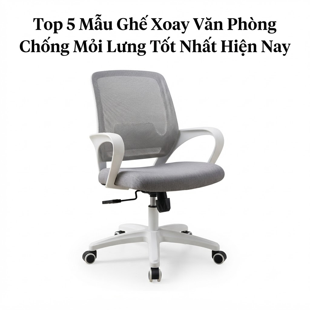 Top 5 Mẫu Ghế Xoay Văn Phòng Chống Mỏi Lưng Tốt Nhất Hiện Nay