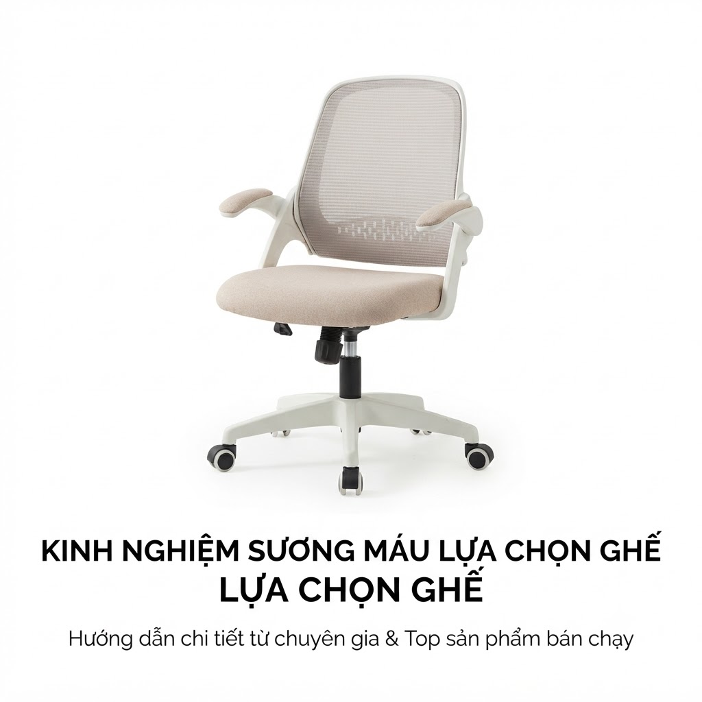 Ghế Xoay Lưng Lưới NEC Beige