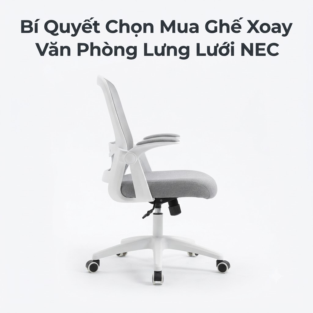 Bí Quyết Chọn Mua Ghế Xoay Văn Phòng Lưng Lưới NEC Beige Bảo Vệ Cột Sống Hiệu Quả Cho 8 Tiếng Làm Việc