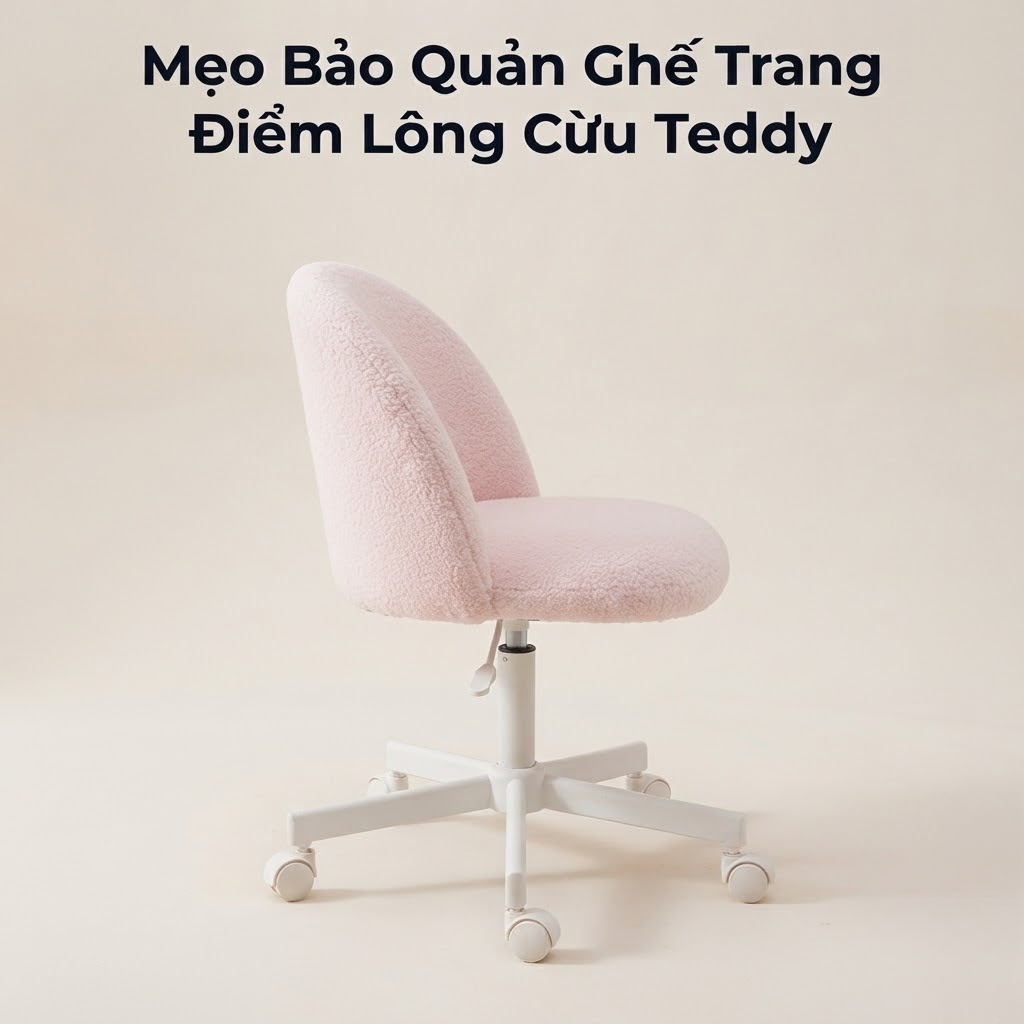 Hướng Dẫn Lắp Ráp Và Mẹo Bảo Quản Ghế Trang Điểm Lông Cừu Teddy Luôn Bền Đẹp Như Mới