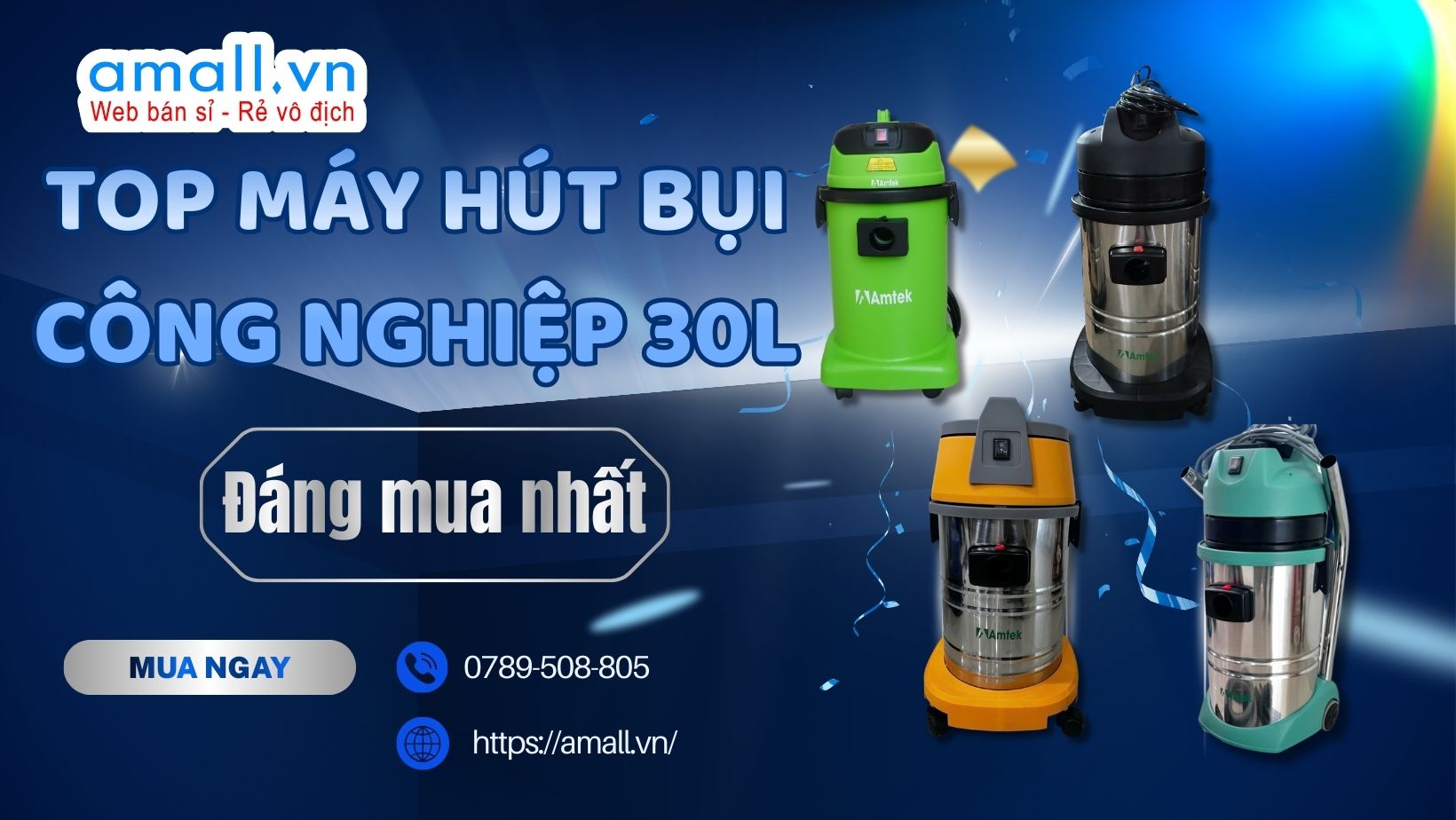Top 4 Máy Hút Bụi Công Nghiệp 30L Đáng Mua Nhất Cho Nhà Xưởng, Nhà Hàng Và Văn Phòng