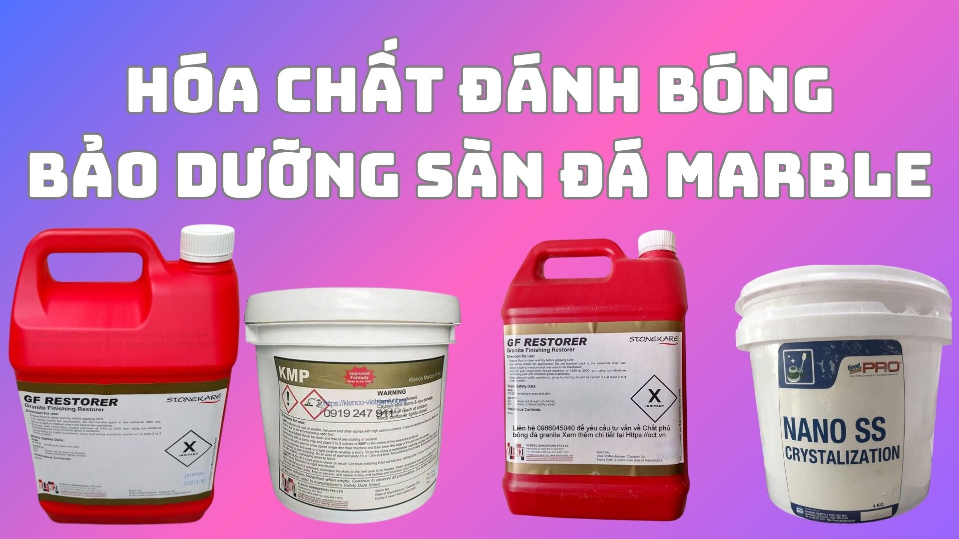 Điểm danh các loại hóa chất đánh bóng bảo dưỡng sàn đá Marble chất lượng tốt