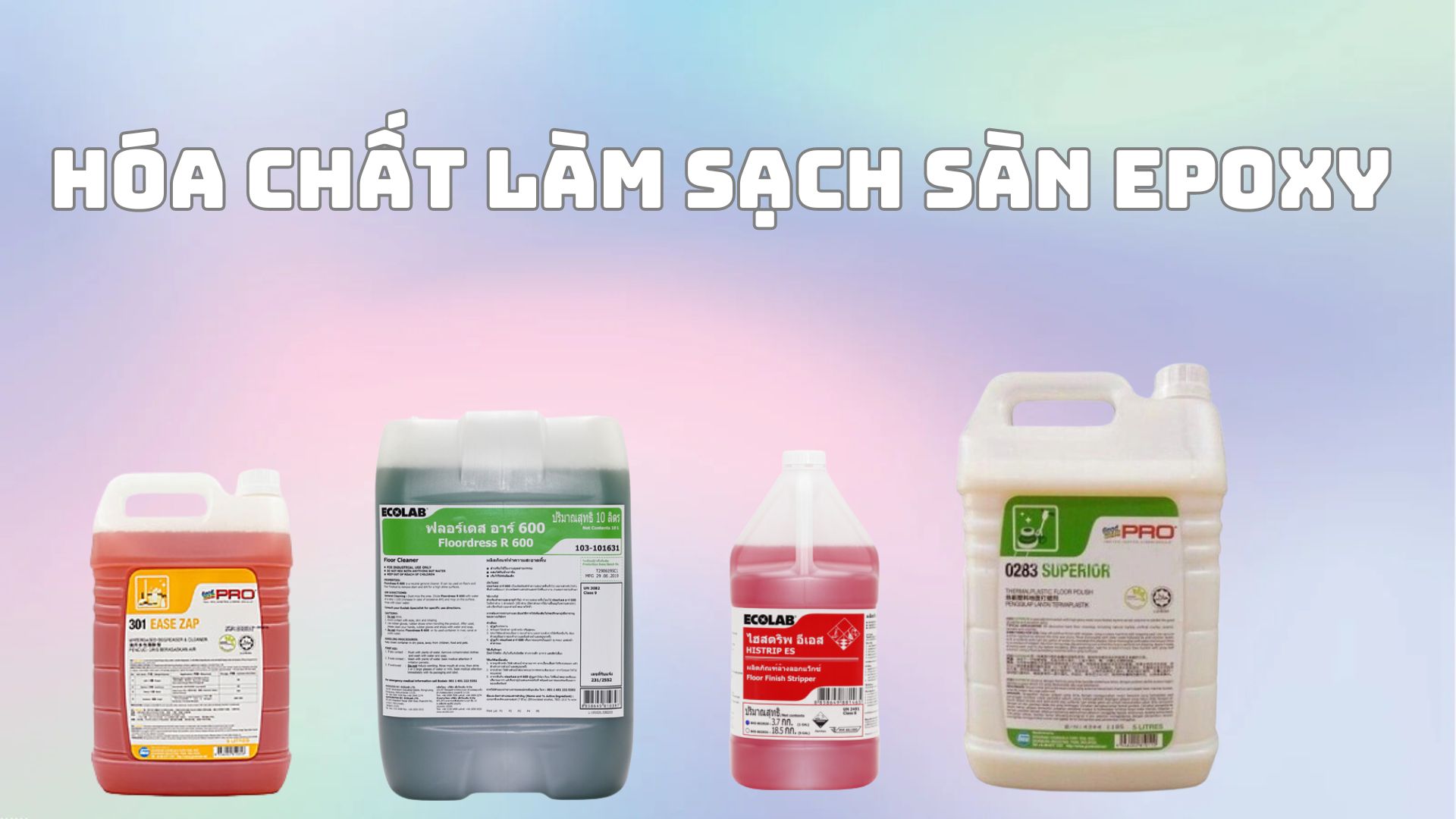 Làm sạch sàn epoxy cần những loại hóa chất nào