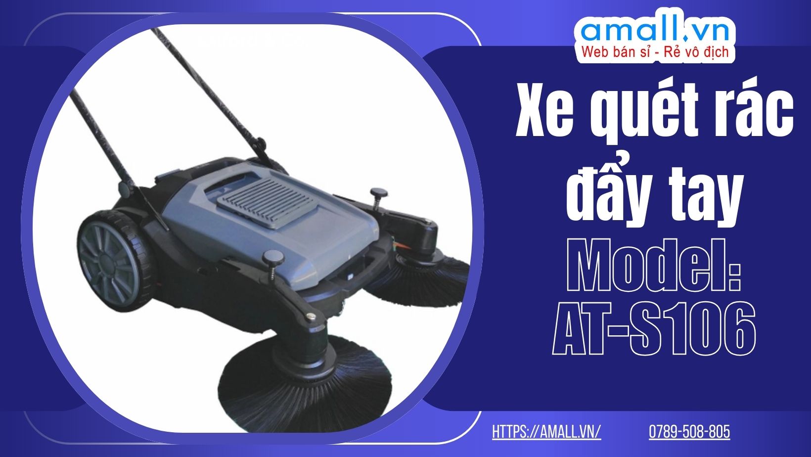 Xe Quét Rác Đẩy Tay Không Động Cơ Model AT-S106 Hiệu Amtek - Giải Pháp Làm Sạch Cơ Học Hiệu Quả, Bền Bỉ Và Tiết Kiệm