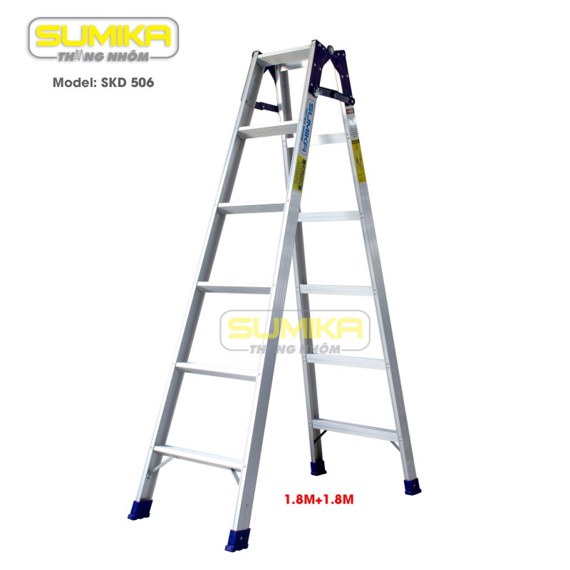 Thang nhôm xếp chữ A SUMIKA SKD 506, 1.8 - 3.6 Mét