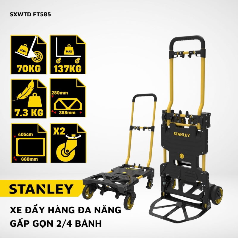 Xe đẩy hàng đa năng Stanley FT585