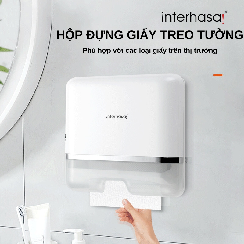 Hộp đựng giấy lau tay treo tường Interhasa E6005