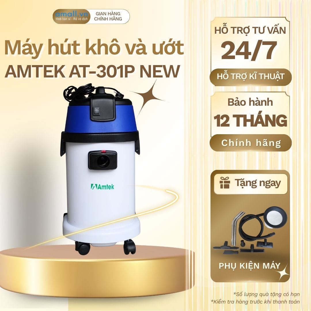 Máy hút bụi khô/ ướt Amtek AT-301P NEW