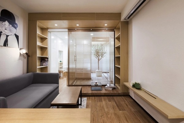 Căn hộ 31 m2 sáng trưng dù không có cửa sổ