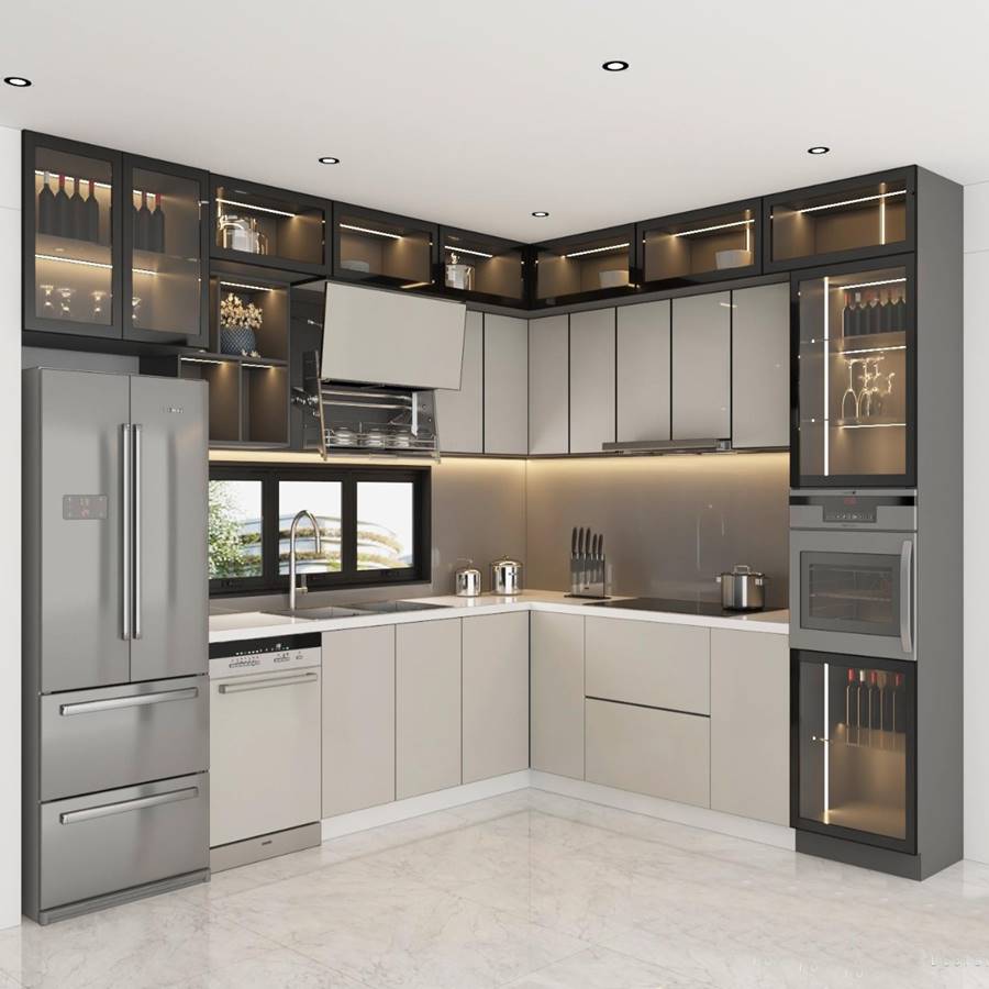 Giới Thiệu Tủ Bếp Nhôm Cánh Kính