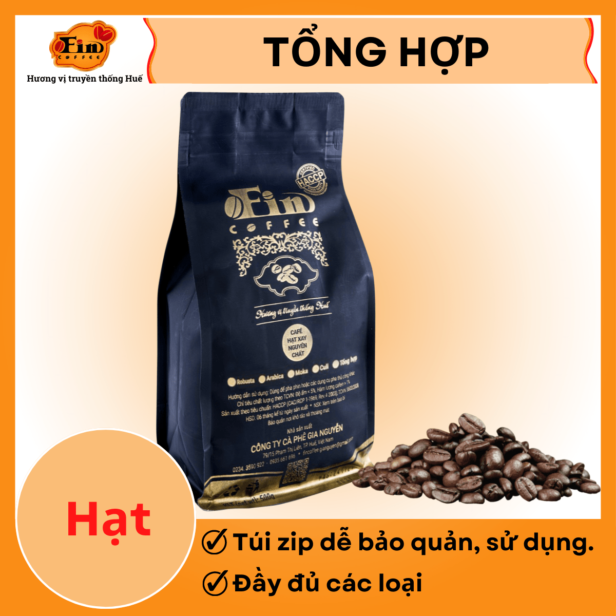 CÀ PHÊ TỔNG HỢP (ROBUSTA+ ARABICA+ MOKA)- RANG MỘC NGUYÊN CHẤT