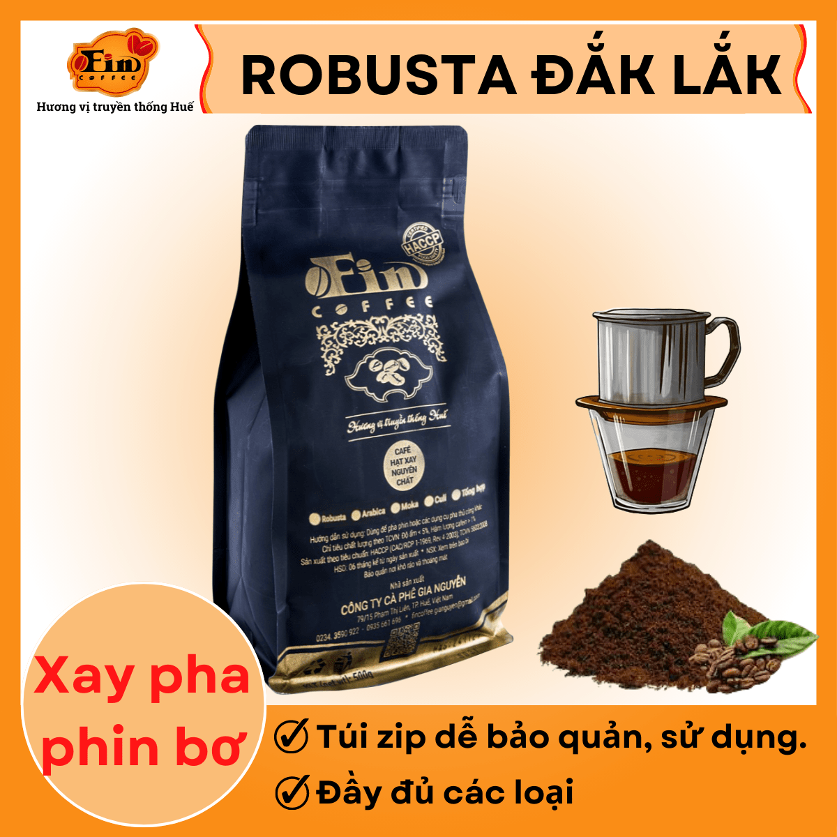 CÀ PHÊ NGUYÊN CHẤT ROBUSTA- RANG MỘC TẨM BƠ