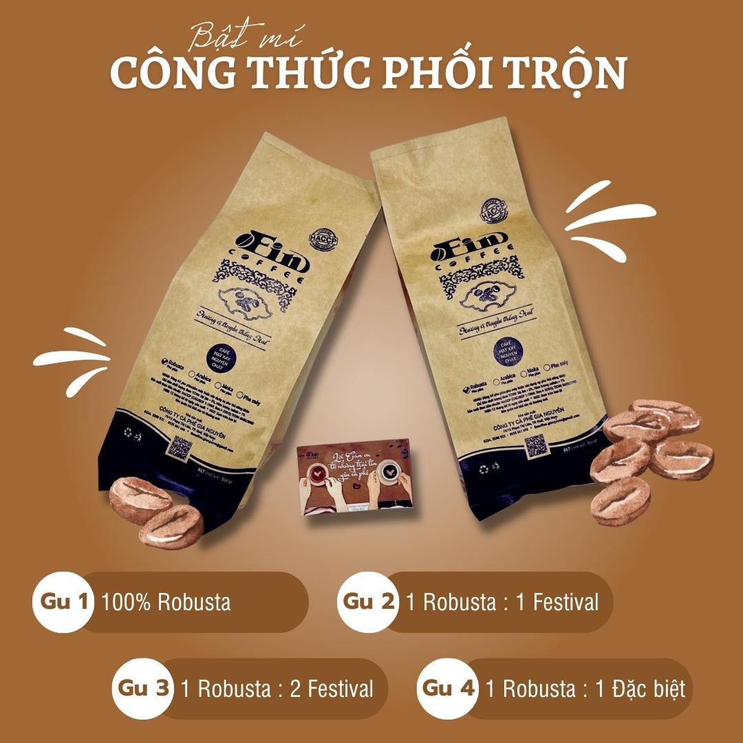 CÀ PHÊ NGUYÊN CHẤT TỔNG HỢP (ROBUSTA+ ARABICA+ MOKA)- RANG MỘC TẨM BƠ