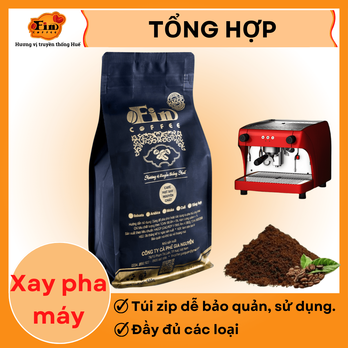 CÀ PHÊ TỔNG HỢP (ROBUSTA+ ARABICA+ MOKA)- RANG MỘC NGUYÊN CHẤT