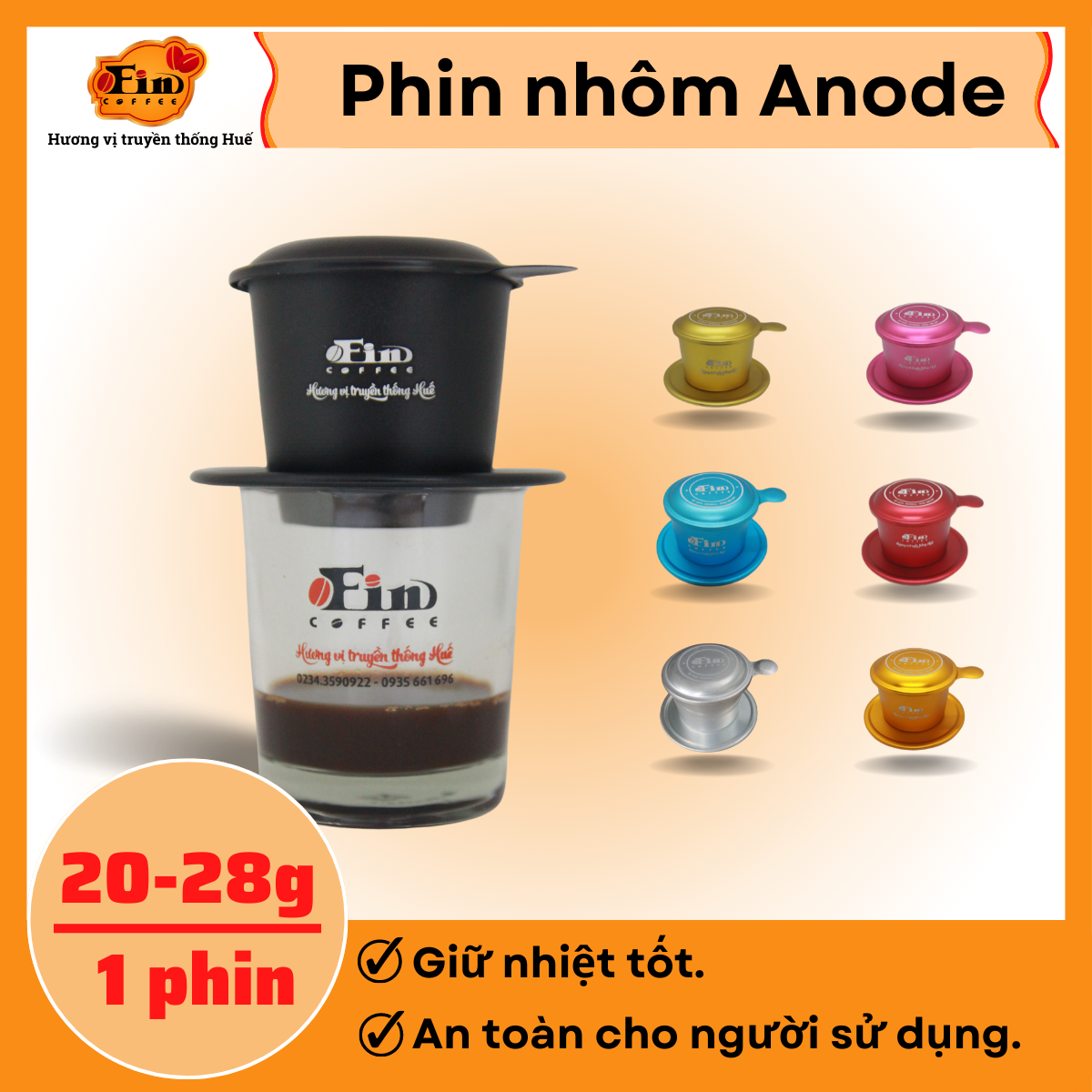 PHIN NHÔM TRẮNG PHA CÀ PHÊ