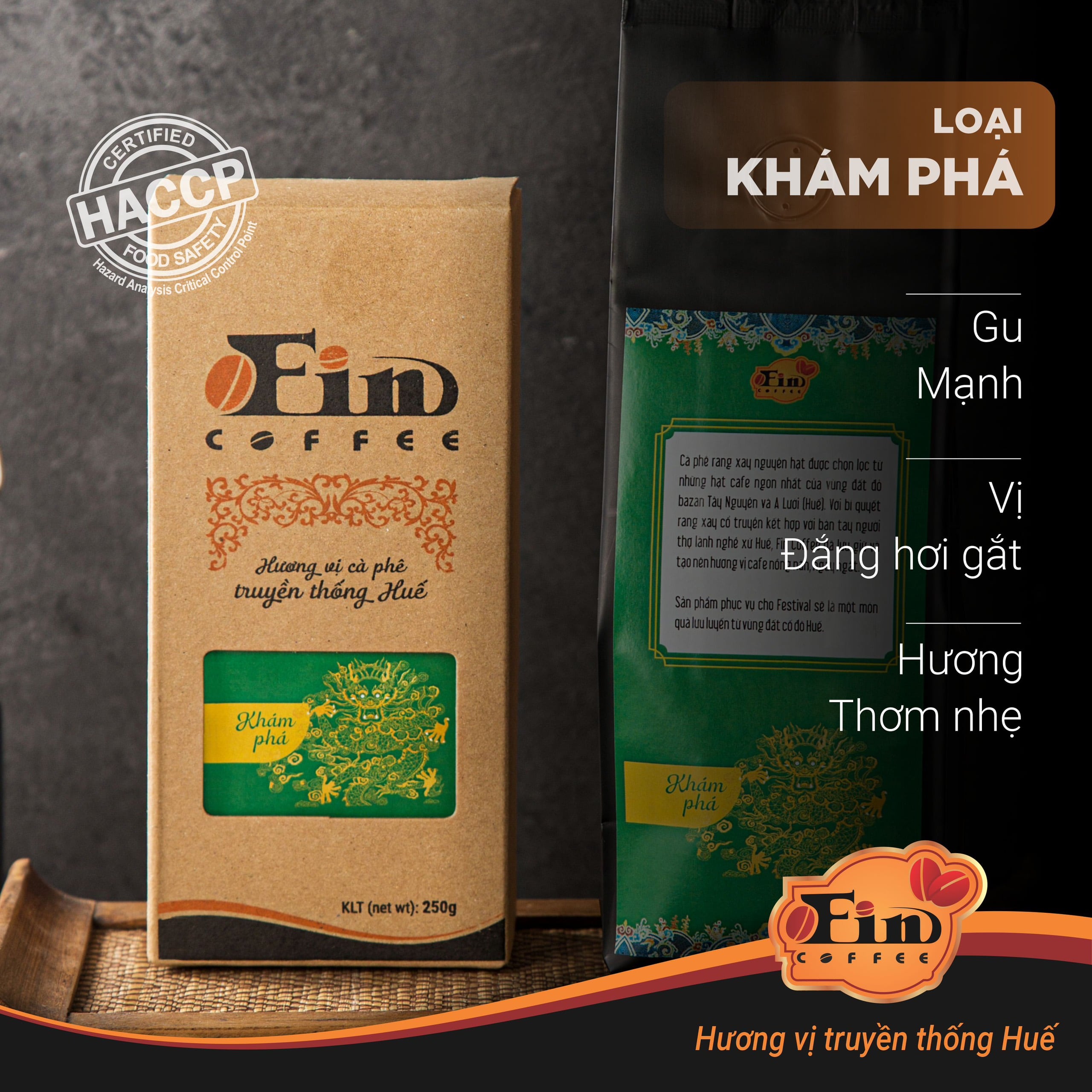 Bộ quà tặng cà phê đặc sản Huế - Tứ Linh và Phin Màu