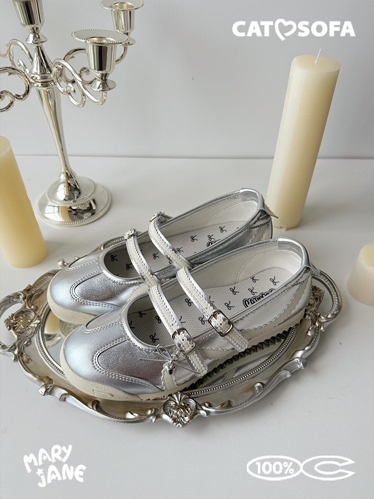 Giày Cat & Sofa Mary Jane Silver