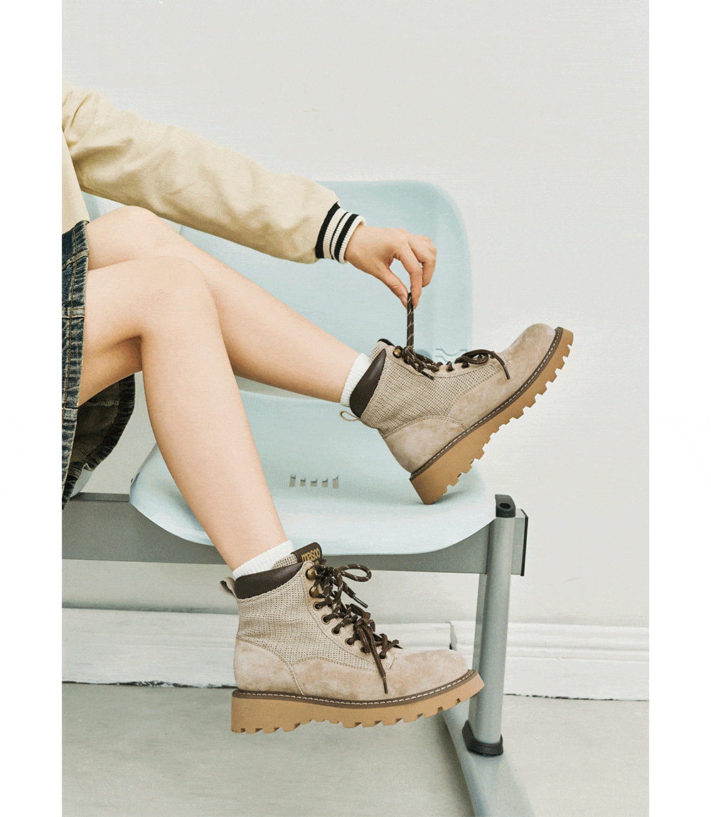 Giày MASOOMAKE Classic Martin Boots Bear Brown
